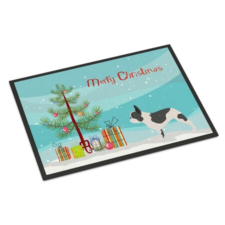 Carolines Treasures French Bulldog Merry Christmas Tree Indoor or Outdoor Mat, 24 x 36 BB2959JMAT